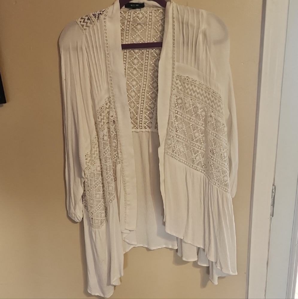 Elegant Cream Lace Women's Top